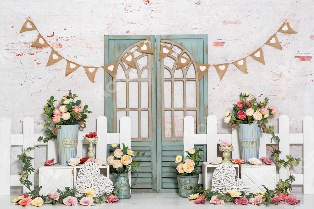 Kate Spring/Easter Backdrop Flower House Designed by Emetselch - Kate Backdrop AU