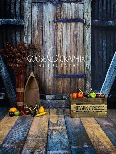 Kate Barn Door Harvest Wooden Backdrop Designed by Amanda Moffatt - Kate Backdrop AU