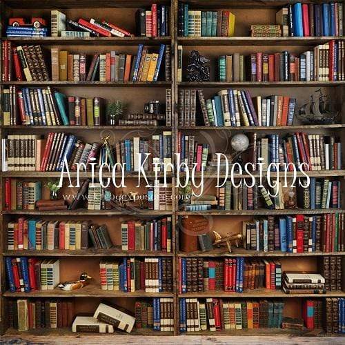 Kate Bookshelf Back to School Children Backdrop Designed by Arica Kirby - Kate Backdrop AU