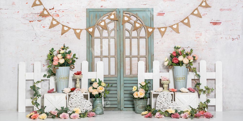 Kate Spring/Easter Backdrop Flower House Designed by Emetselch - Kate Backdrop AU