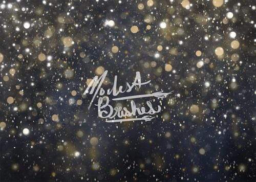 Kate Black Golden Giltter Bokeh Backdrop Designed by Modest Brushes - Kate Backdrop AU