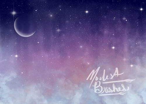 Kate Celestial Night Whimsy Backdrop Designed by Modest Brushes - Kate Backdrop AU