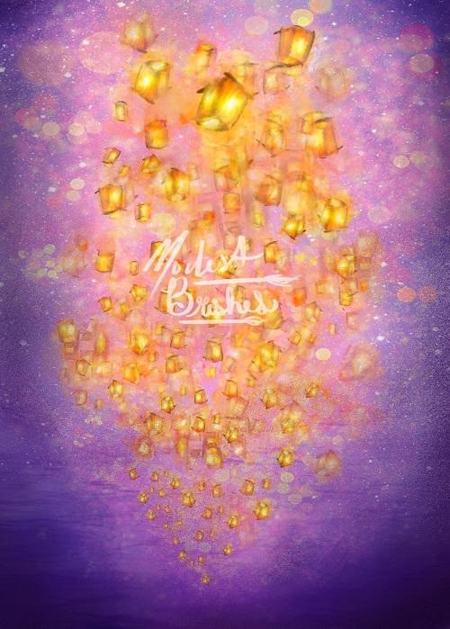 Kate Lantern Lit Sky Backdrop for Photography Designed by Modest Brushes - Kate Backdrop AU