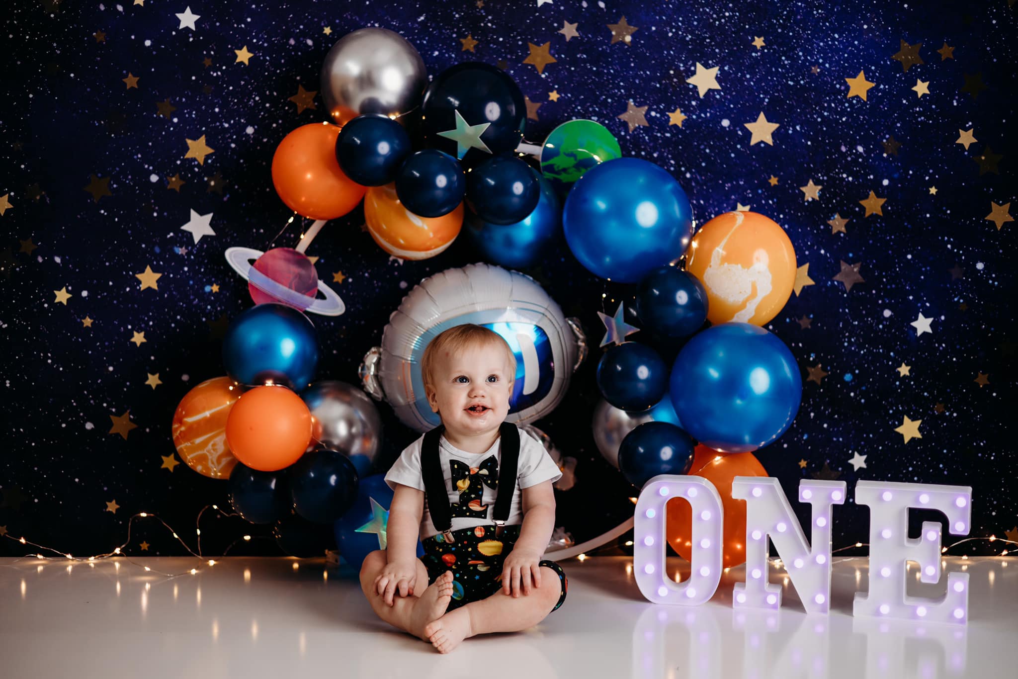 Kate Cake Smash Star Night Blue Sky Backdrop Designed by Chain Photography - Kate Backdrop AU
