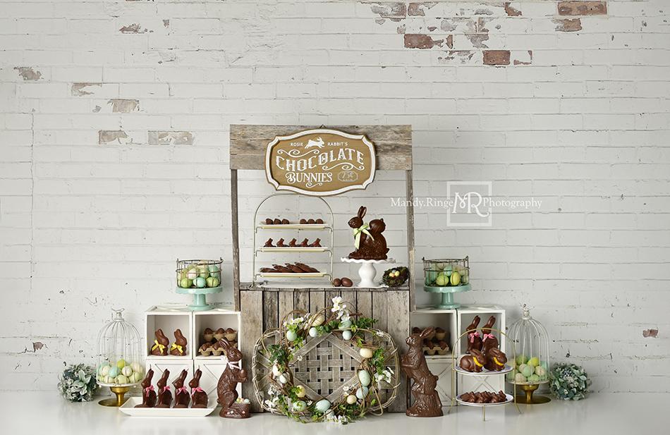 Kate Easter Chocolate Bunnies Backdrop Designed by Mandy Ringe Photography - Kate Backdrop AU