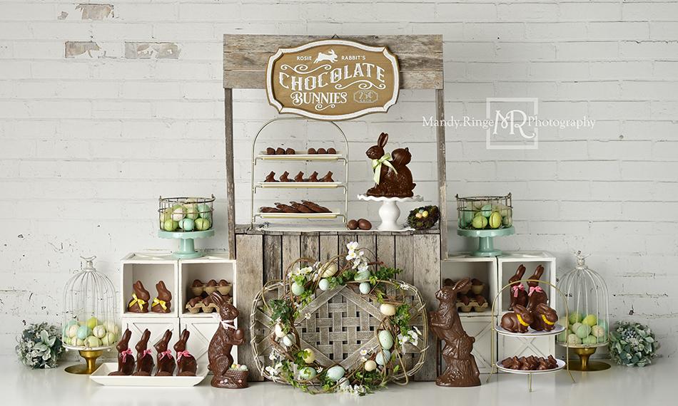 Kate Easter Chocolate Bunnies Backdrop Designed by Mandy Ringe Photography - Kate Backdrop AU