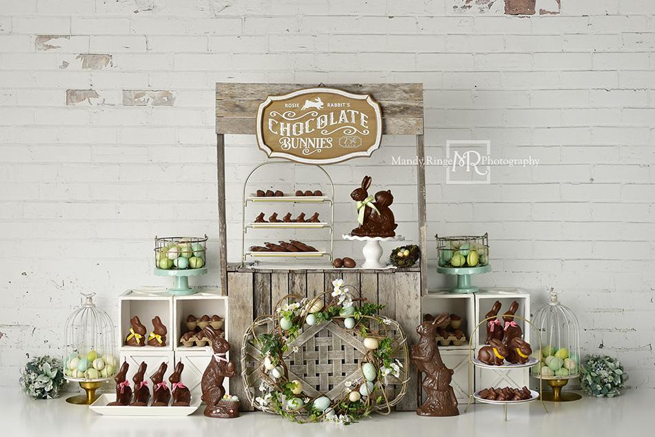 Kate Easter Chocolate Bunnies Backdrop Designed by Mandy Ringe Photography - Kate Backdrop AU