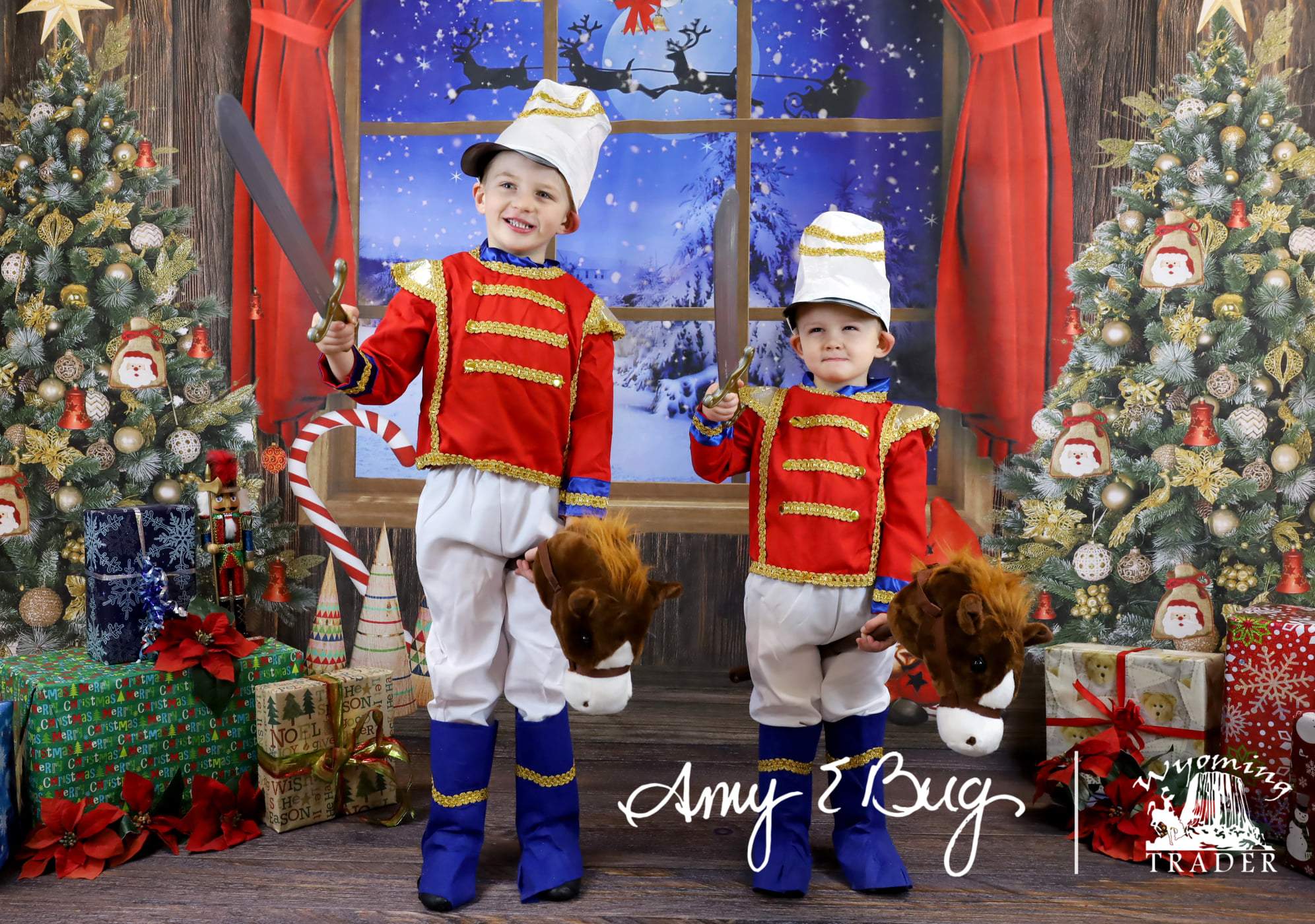 Kate Christmas Trees Window Backdrop Designed by Chain Photography - Kate Backdrop AU