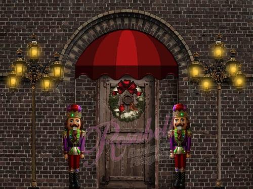 Kate Christmas Door Backdrop Designed by Rosabell Photography - Kate Backdrop AU