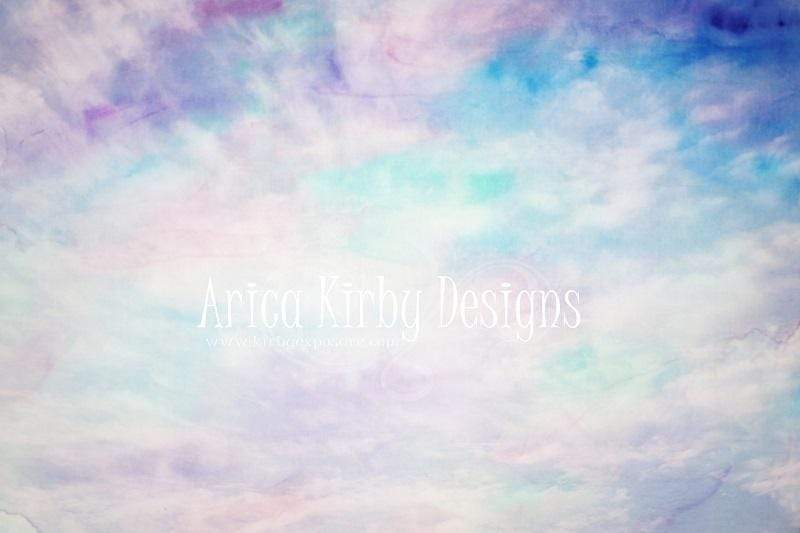 Kate Cotton Candy Colorful Clouds Children Backdrop designed by Arica Kirby - Kate Backdrop AU