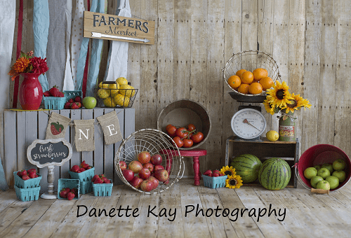 Kate Summer Farmers Market Backdrop for Photography Designed by Danette Kay Photography - Kate Backdrop AU