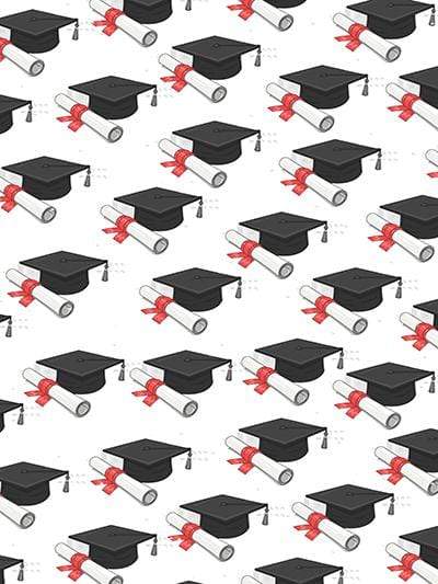 Kate Graduation Ceremony Doctor cap Step and Repeat - Kate Backdrop AU