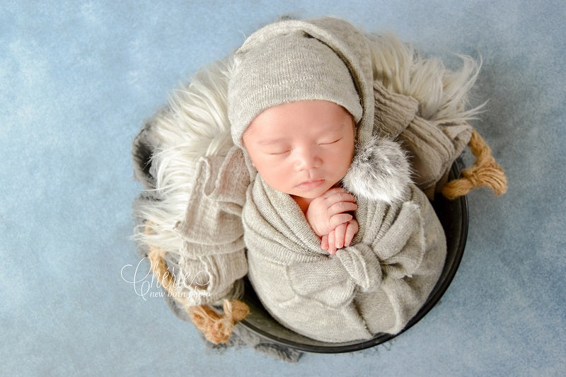 Kate Blue Lagune Abstract Texture Backdrop designed by Veronika Gant - Kate Backdrop AU