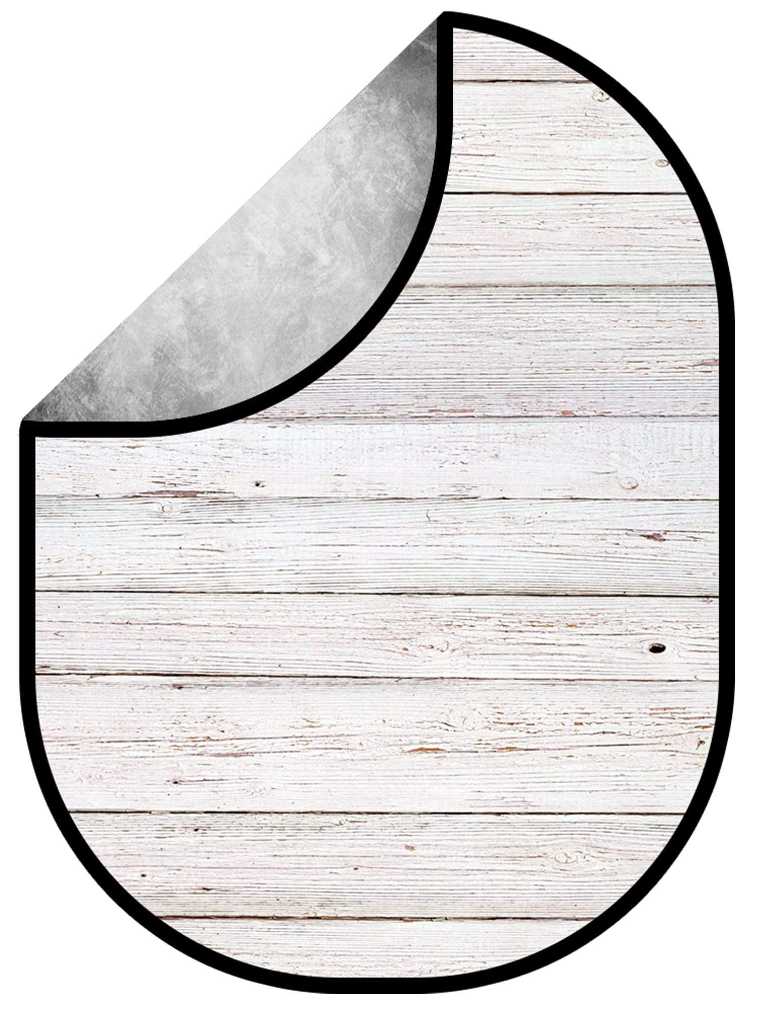 Kate Retro Style White Wood/Grey Texture Collapsible Backdrop Photography 5X6.5ft(1.5x2m) - katebackdrop AU