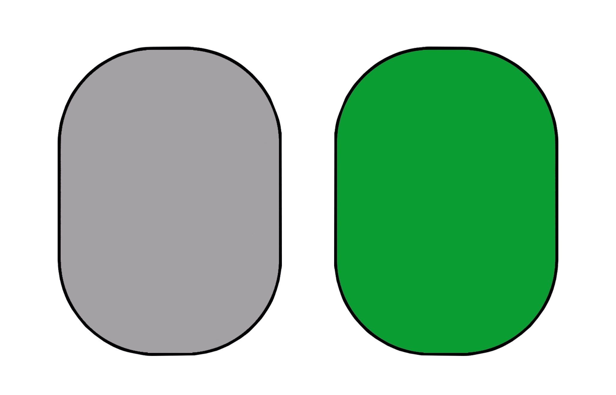 Kate Solid Gray/Hunter Green Collapsible Backdrop Photography 5X6.5ft(1.5x2m) - katebackdrop AU