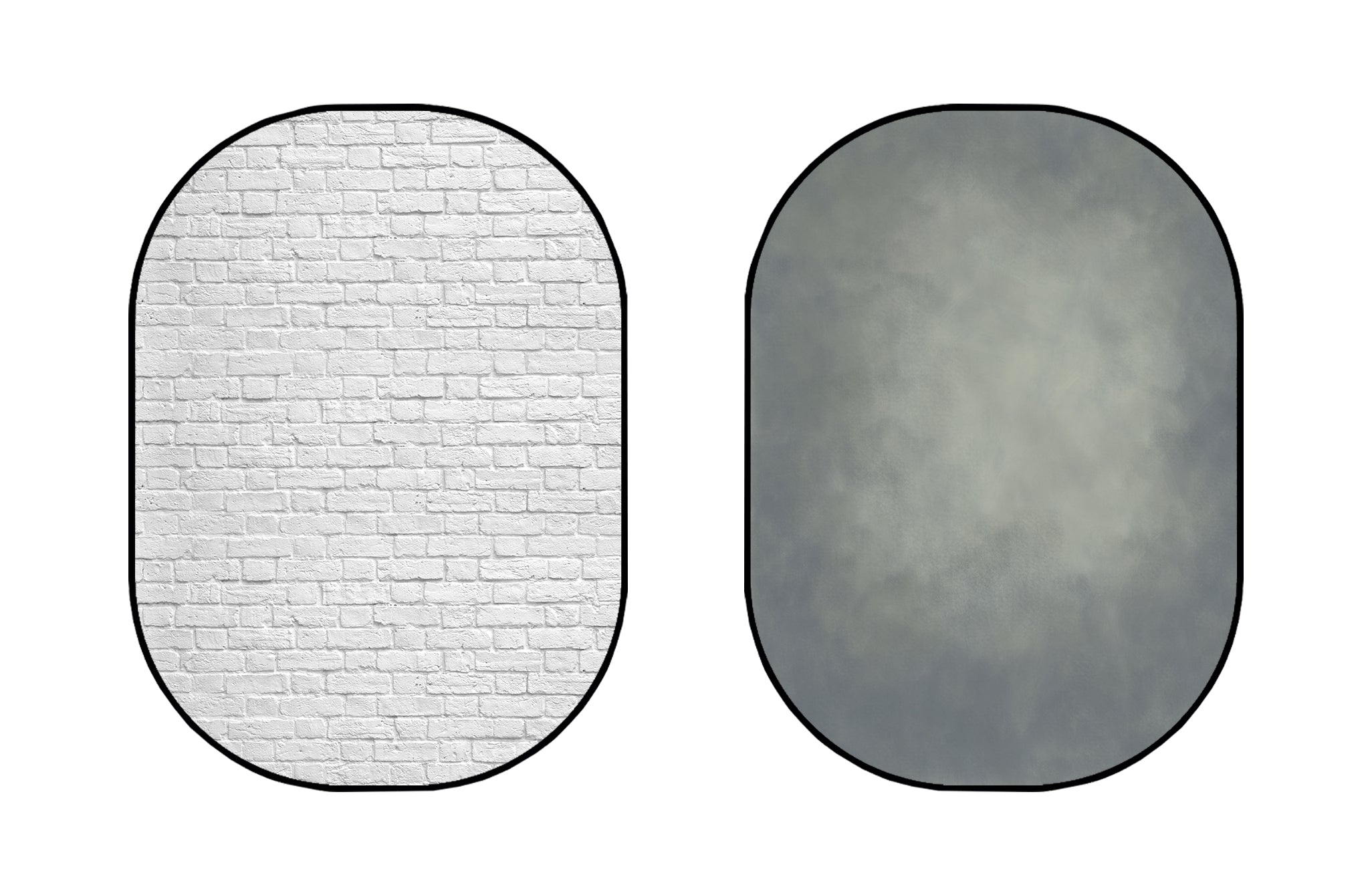 Kate Cold Tones Of Gray And Little Green/White Brick Solid Collapsible Backdrop Photography 5X6.5ft(1.5x2m) - katebackdrop AU