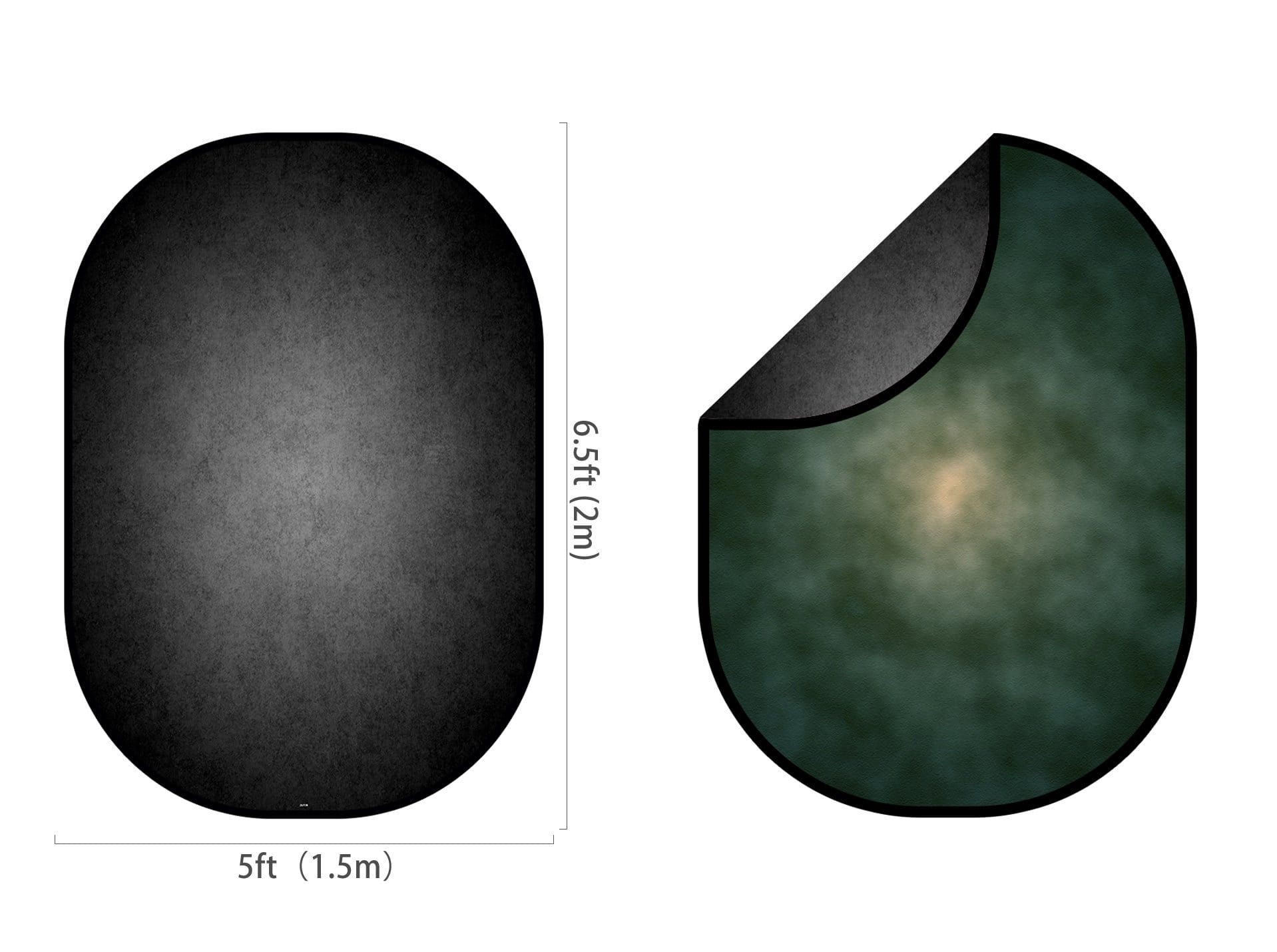 Kate Abstract Dark Green/Black Collapsible Backdrop Photography 5X6.5ft(1.5x2m) - Kate Backdrop AU