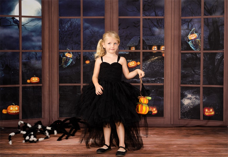 Kate Wooden Window Halloween Backdrop Designed by Chain Photography - Kate Backdrop AU