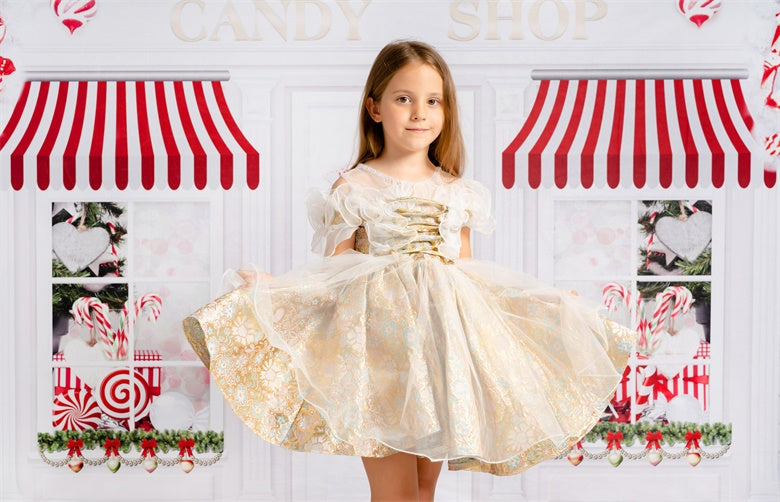 Kate Christmas Candy Shop Backdrop for Photography - Kate Backdrop AU