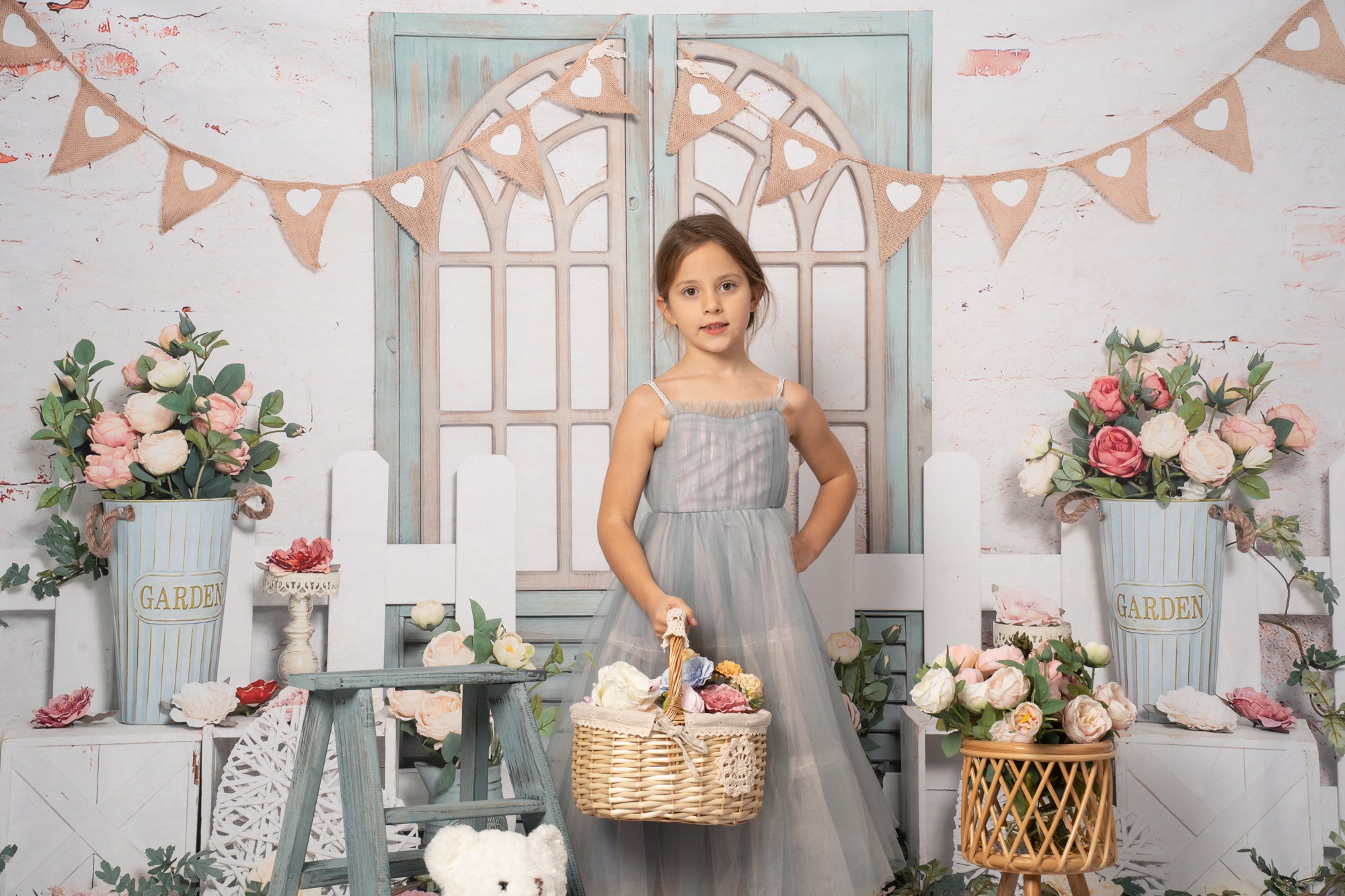 Kate Spring/Easter Backdrop Flower House Designed by Emetselch - Kate Backdrop AU