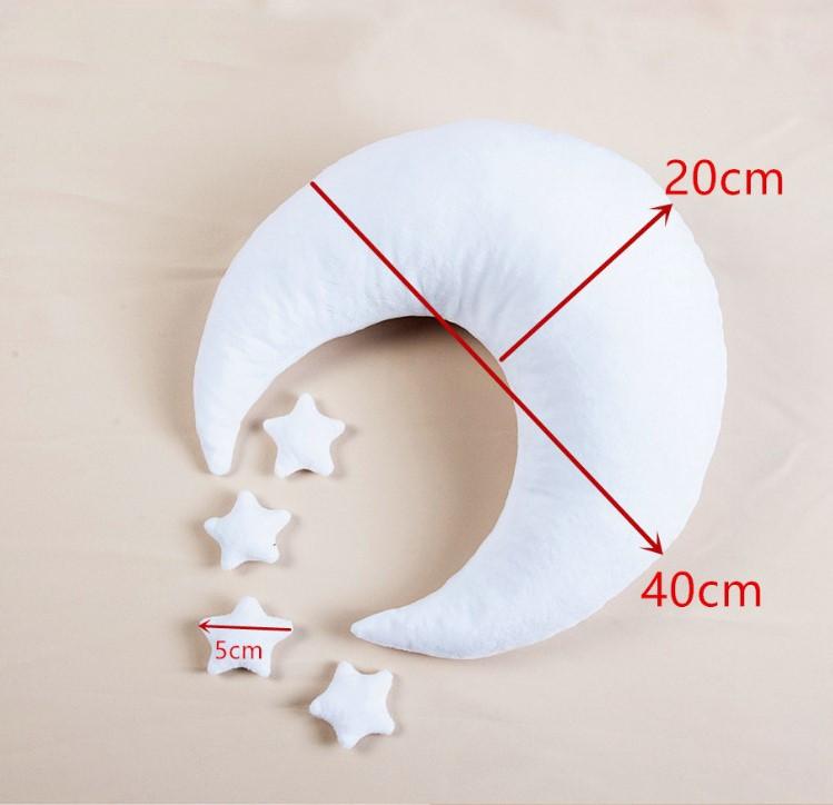 Studio Props Baby Star and Moon Pillow Newborn Photo Props - Kate Backdrop AU