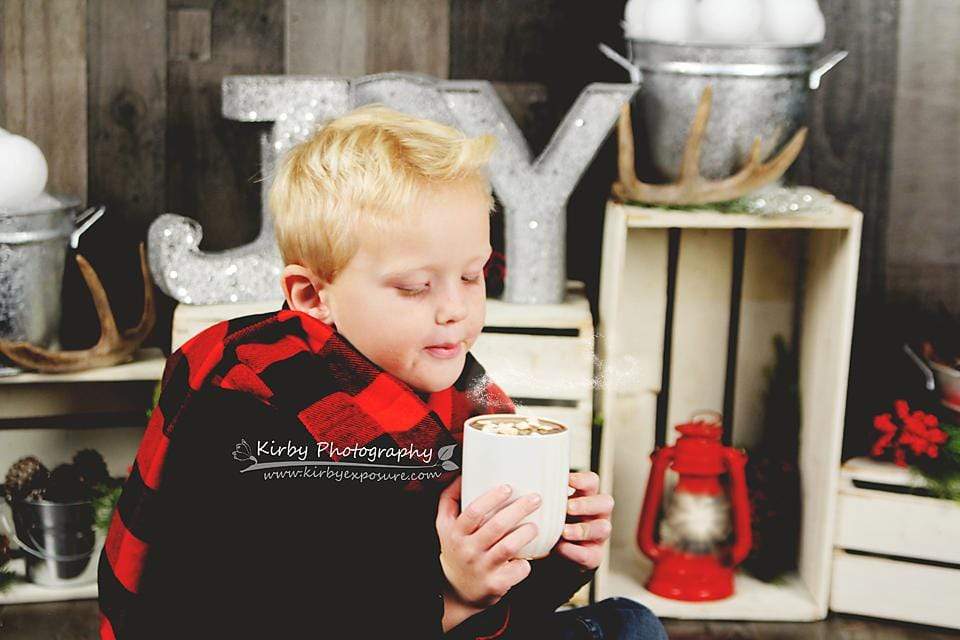 Kate Dreaming of a Plaid Christmas Backdrop designed by Arica Kirby - Kate Backdrop AU