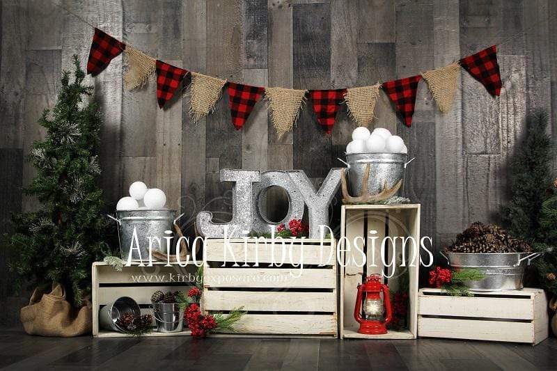 Kate Dreaming of a Plaid Christmas Backdrop designed by Arica Kirby - Kate Backdrop AU