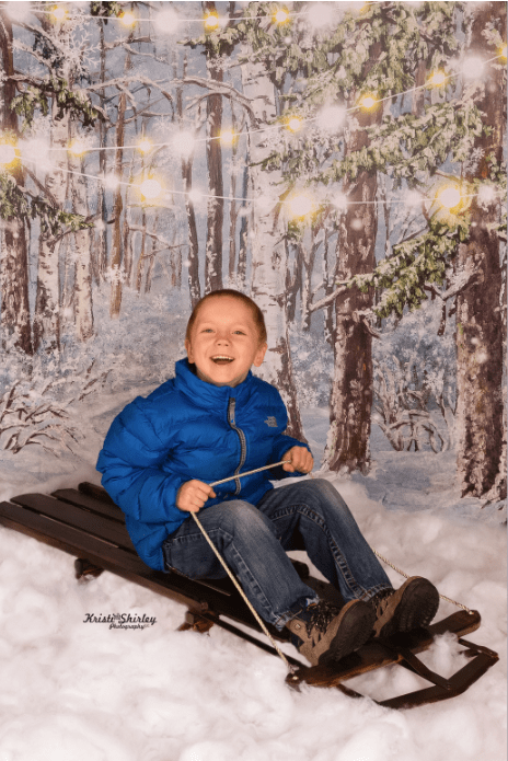 Kate Christmas Winter Snow Tree With Lights Backdrop for Photography Designed by JFCC - Kate Backdrop AU