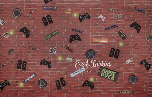 Kate Game On Brick Backdrop for Photography Designed By Erin Larkins - Kate Backdrop AU