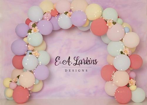 Kate Magical Pastel Balloon Garland Backdrop Designed By Erin Larkins - Kate Backdrop AU