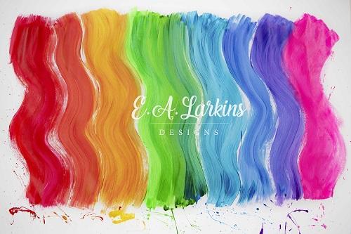 Kate Curvy Rainbow Paint Backdrop for Photography Designed By Erin Larkins - Kate Backdrop AU