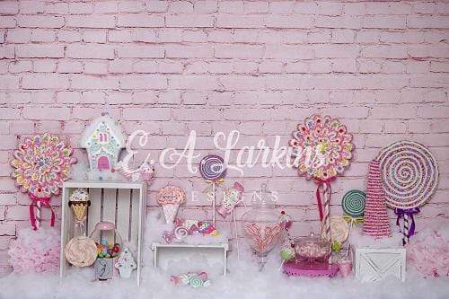 Kate Lollipop Pink Girly Backdrop for Photography Designed By Erin Larkins - Kate Backdrop AU
