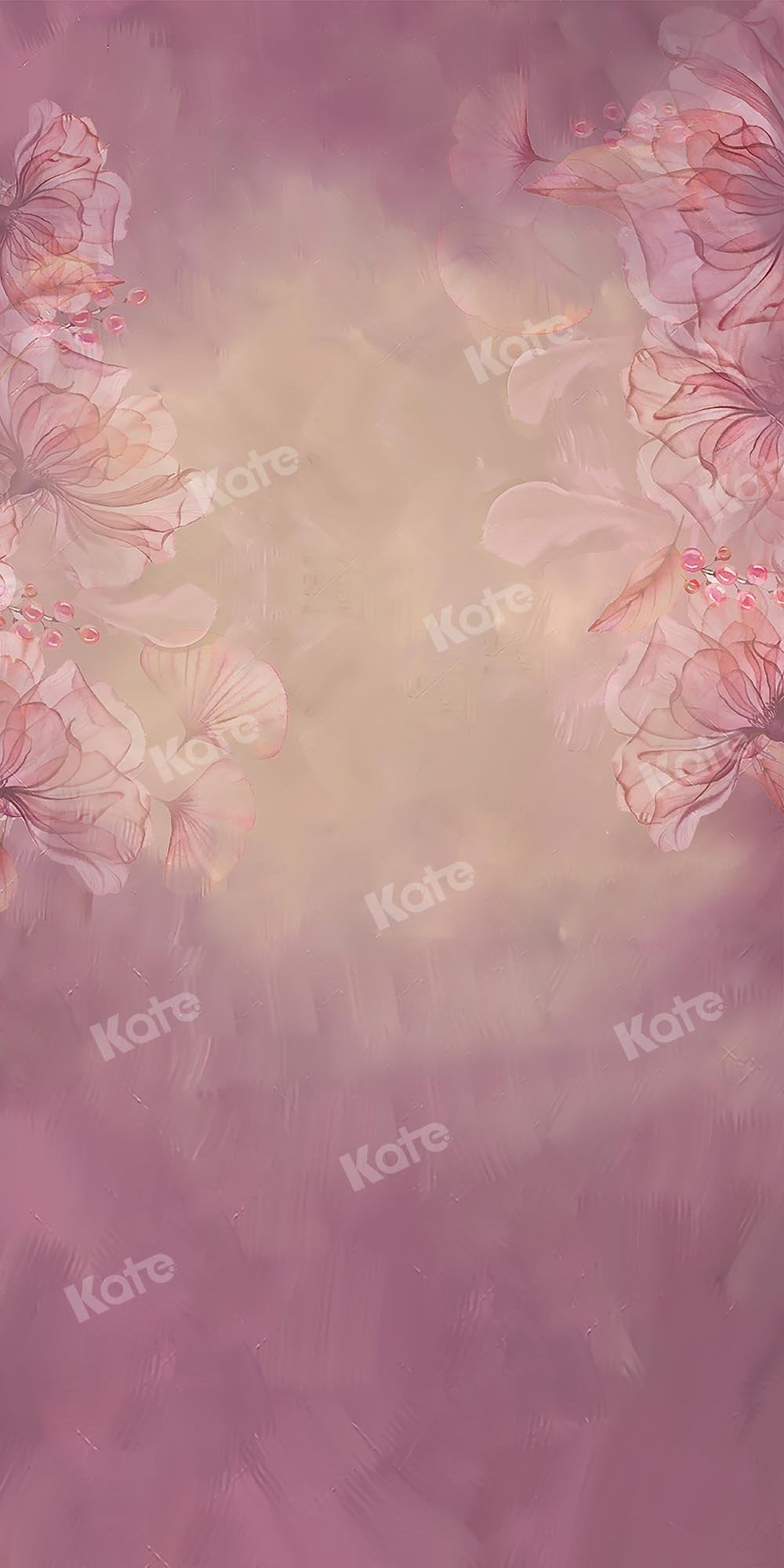 Kate Sweep Fine Art Floral Blurry Pink Backdrop Designed by GQ - Kate Backdrop AU