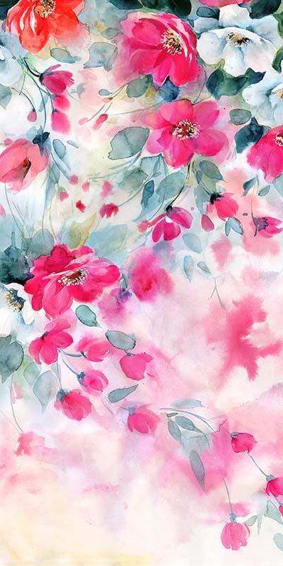 Kate Spring Fine Art White Red Florals Backdrop Designed by Chain Photography - Kate Backdrop AU