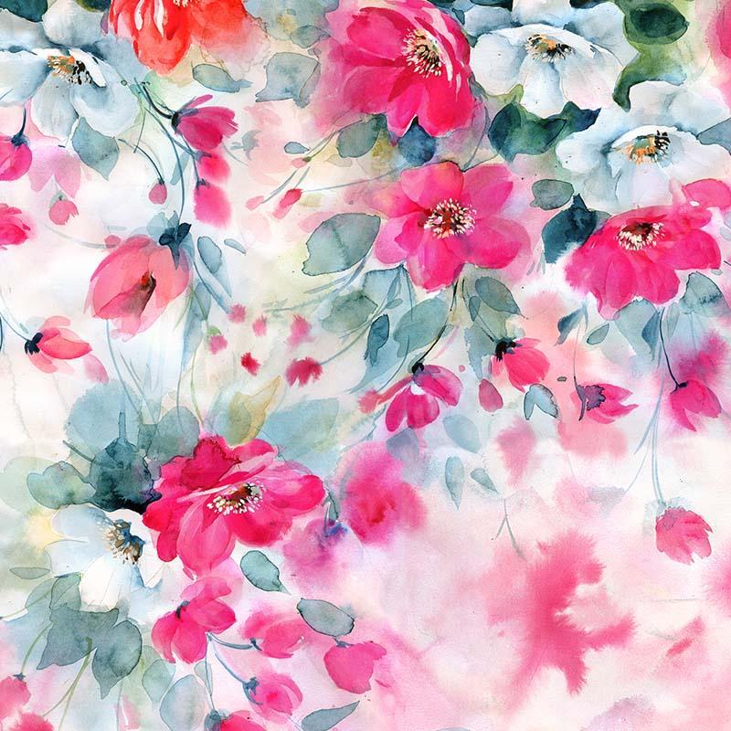 Kate Spring Fine Art White Red Florals Backdrop Designed by Chain Photography - Kate Backdrop AU