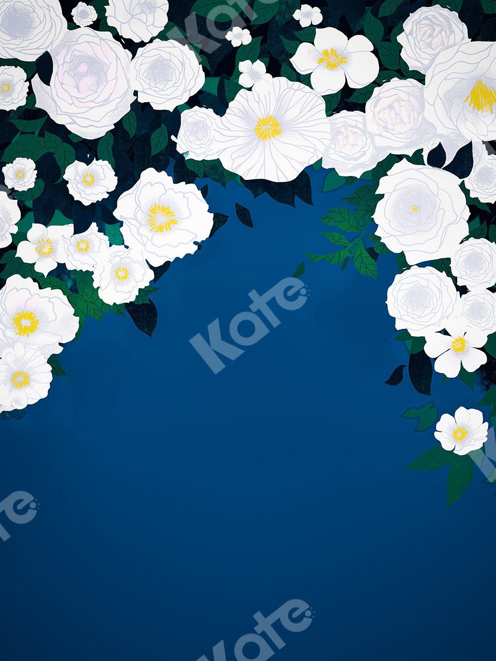 Kate Flower Backdrop Blue Tone for Portrait Designed by Jia Chan Photography - Kate Backdrop AU