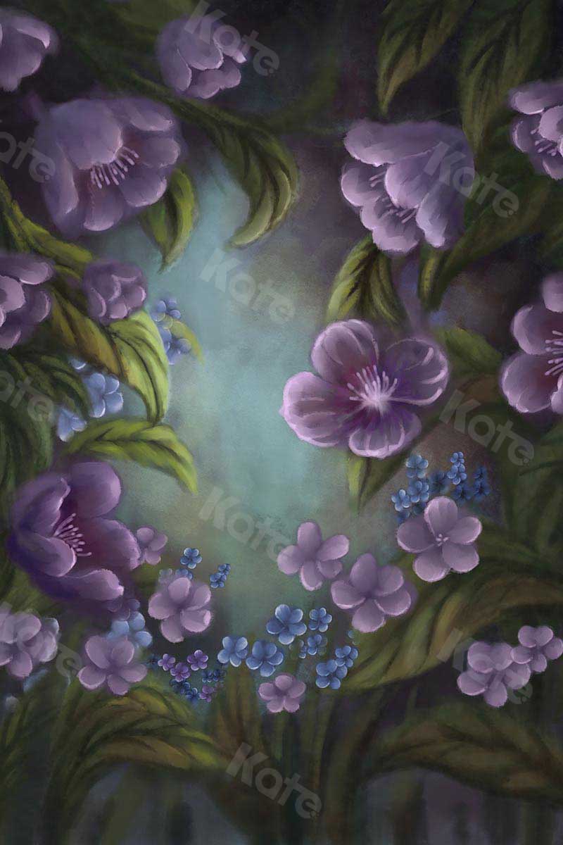 Kate Fine Art Florals Purple Fantasy Backdrop Designed by GQ - Kate Backdrop AU