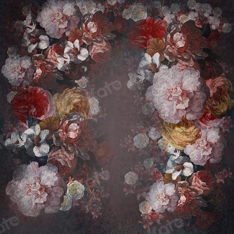 Kate Fine Art Flower Dark Tone Backdrop Designed by GQ - Kate Backdrop AU