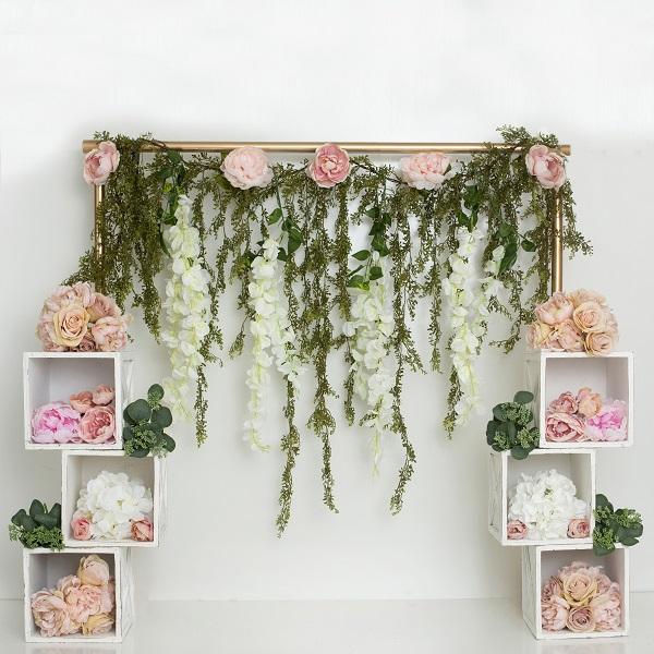 Kate Spring/Mother's Day Pink Floral Cube Backdrop Designed by Lisa B - Kate Backdrop AU