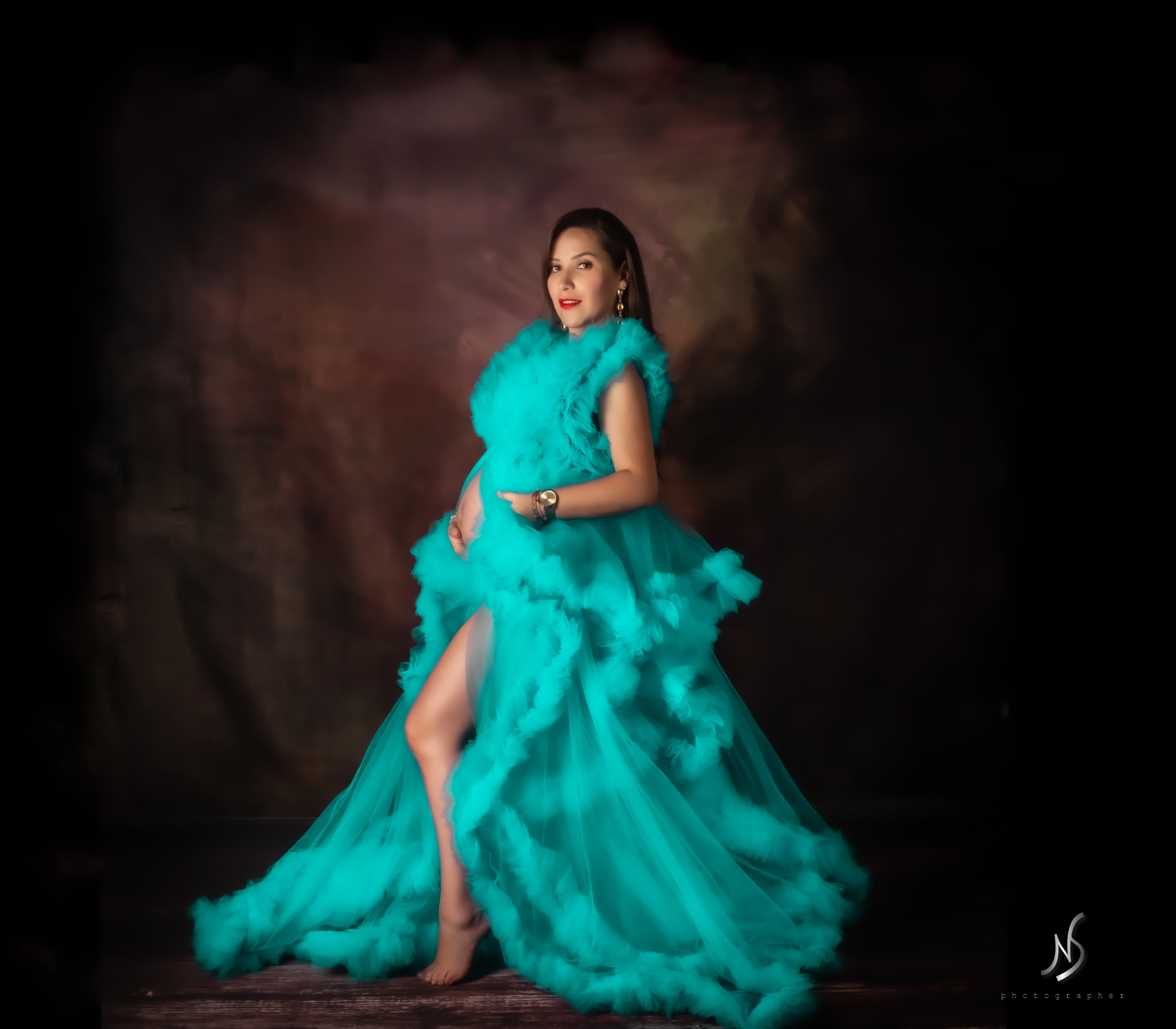 Kate Dark Abstract Brushed Liked Backdrop Texture Fabric Background - Kate Backdrop AU