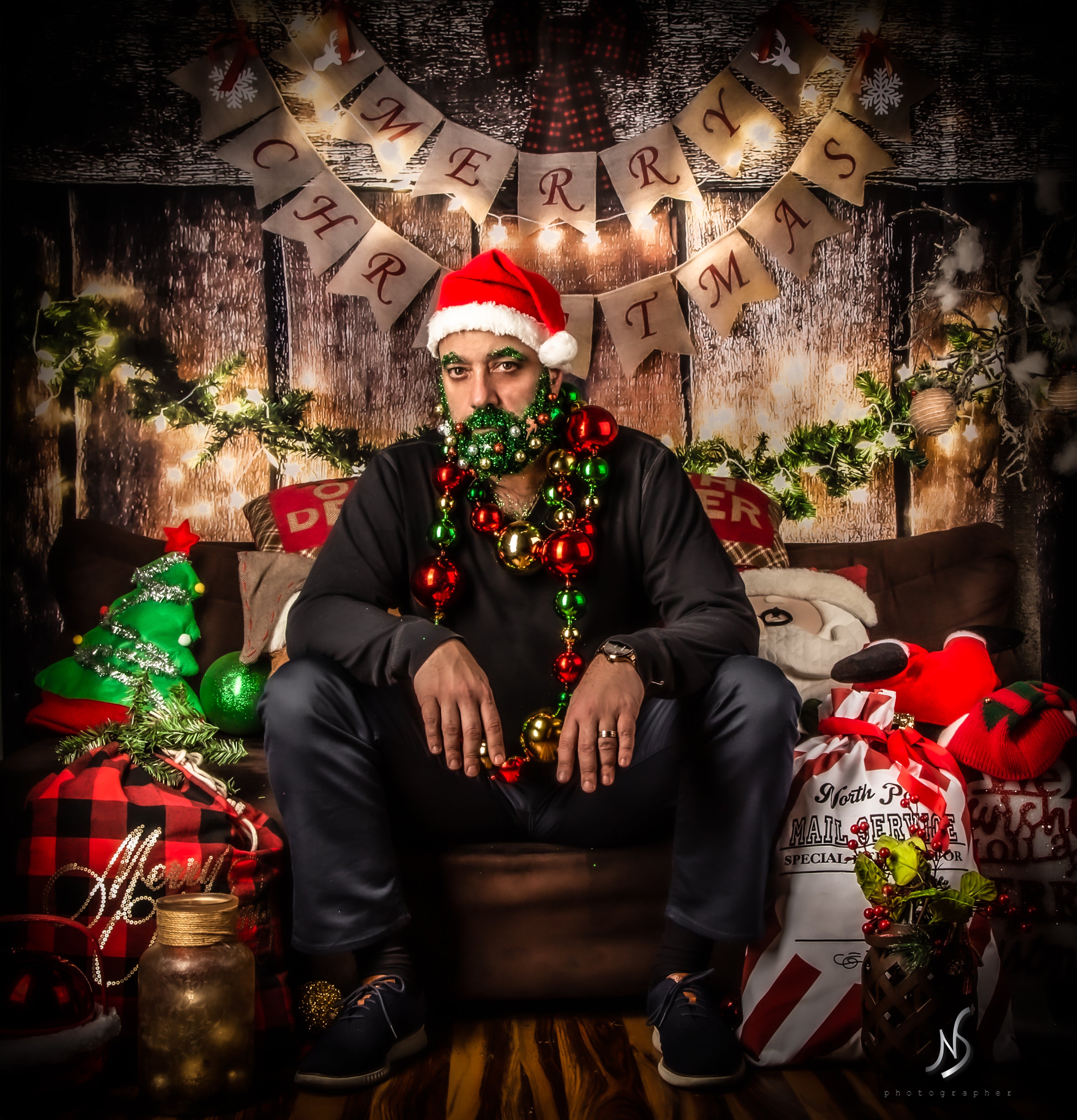 Kate Merry Christmas Wooden Backdrop Designed By AAE Photography - Kate Backdrop AU