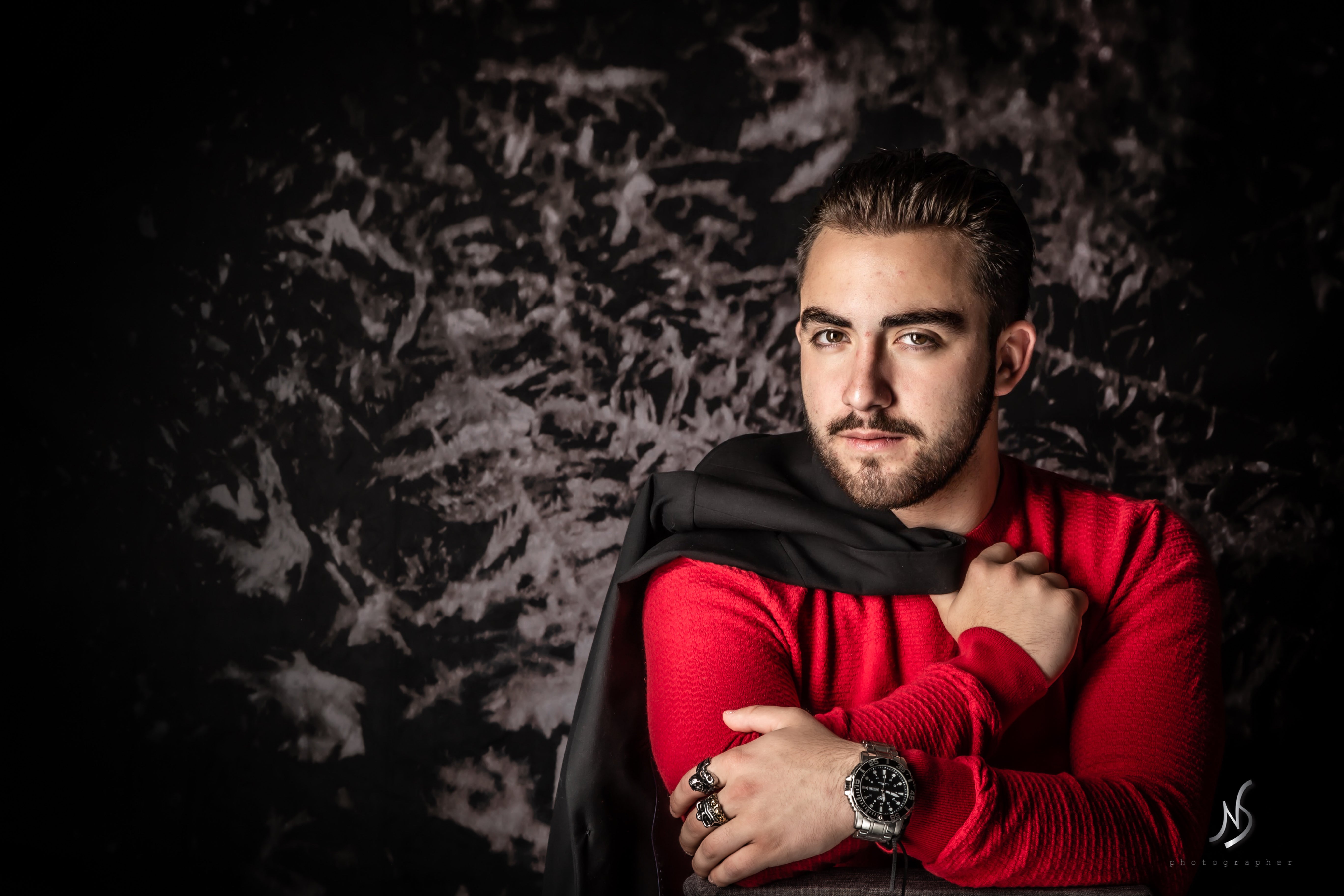 Kate Abstract Black Backdrop Frost Texture Designed by Kate Image - Kate Backdrop AU