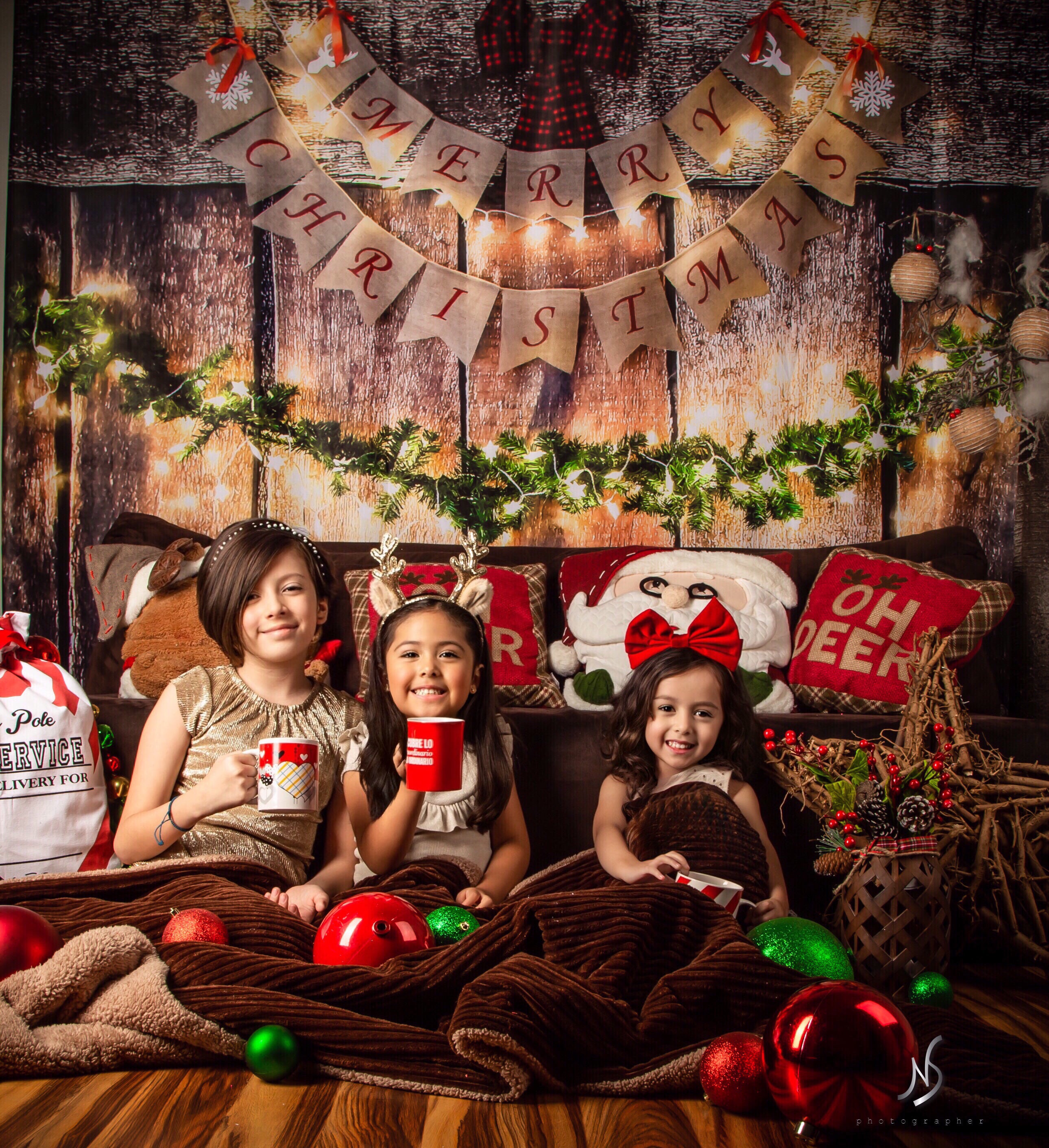Kate Merry Christmas Wooden Backdrop Designed By AAE Photography - Kate Backdrop AU