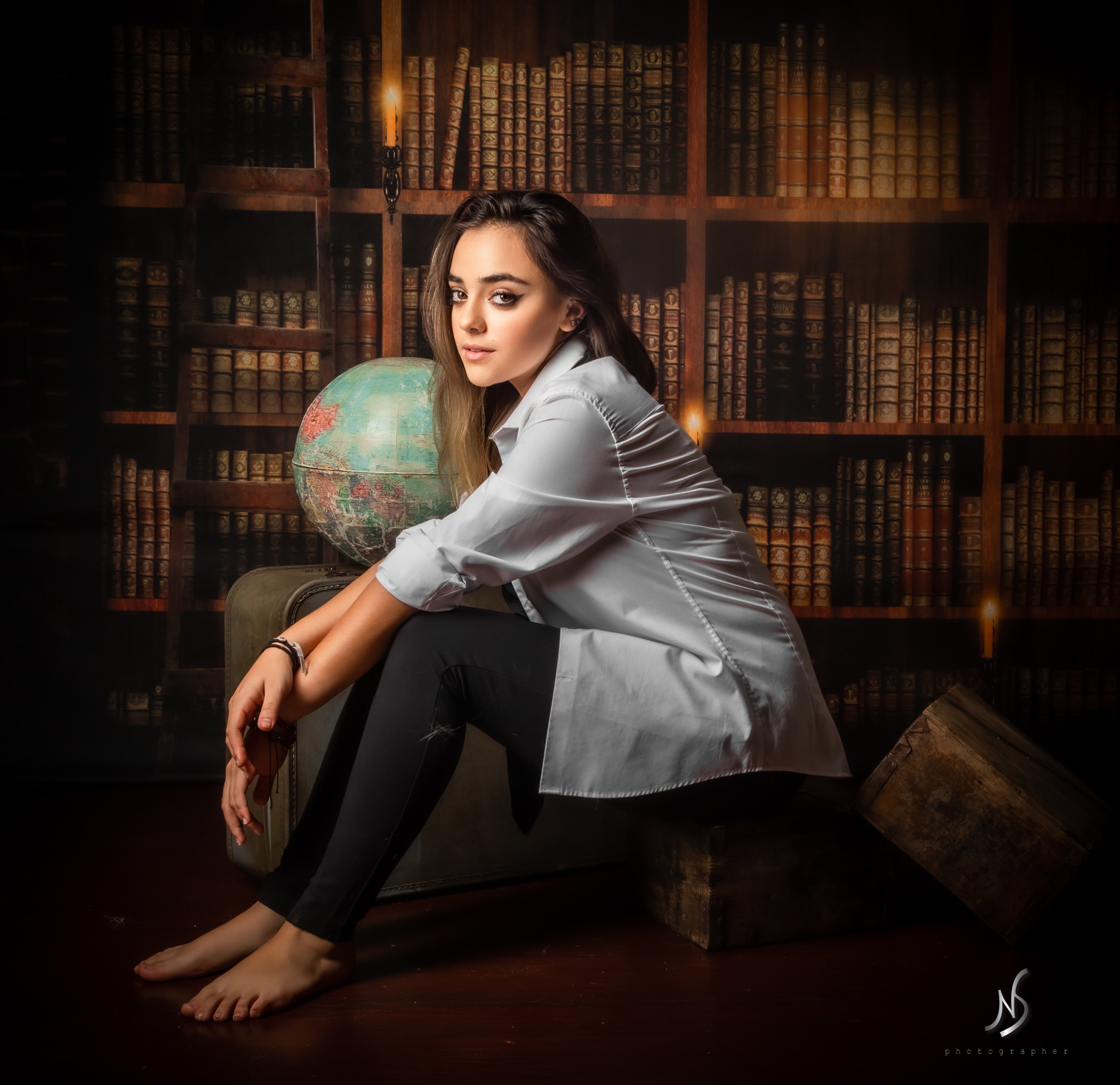 Kate Bookshelf Backdrop Retro for Photography - Kate Backdrop AU