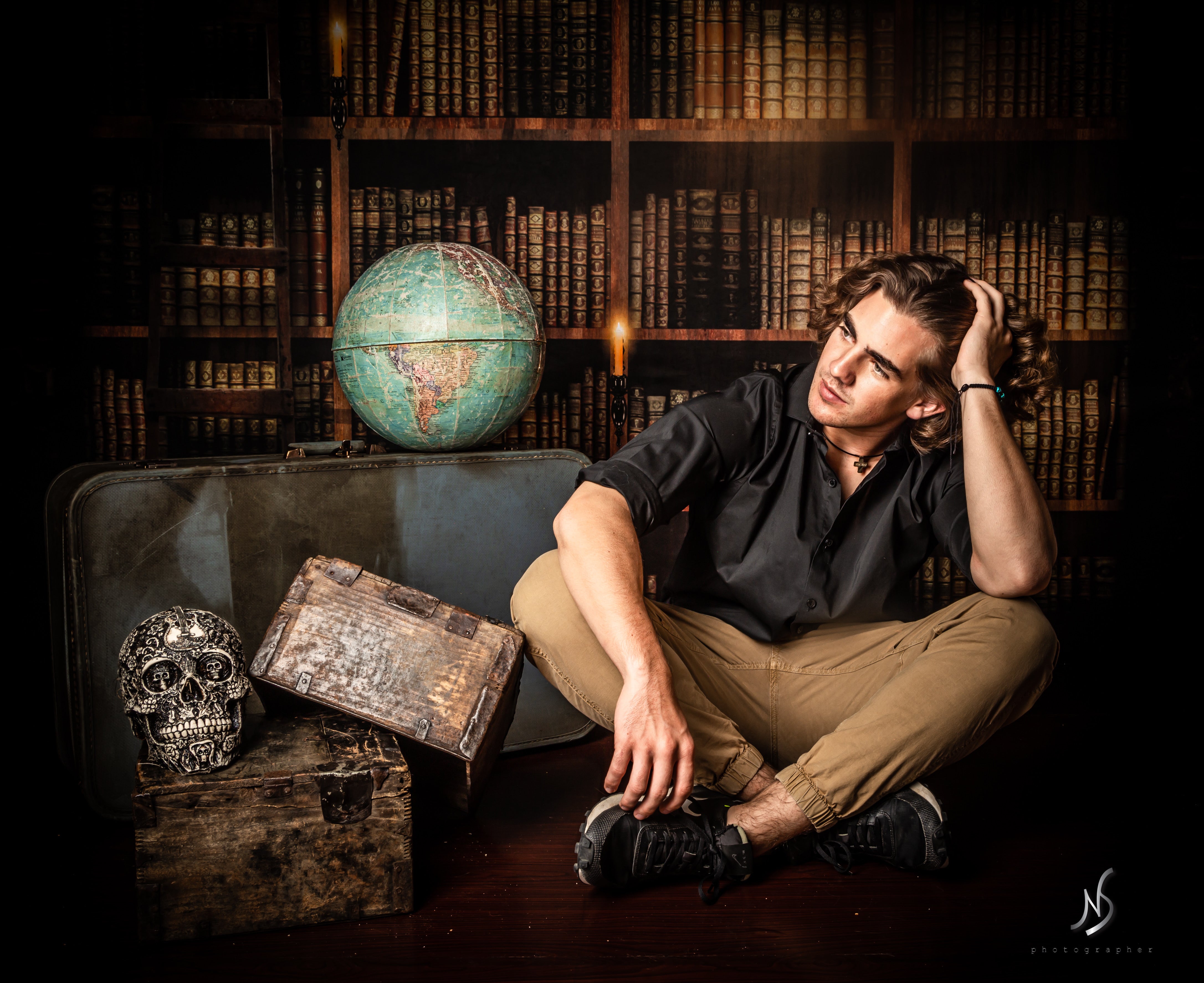 Kate Bookshelf Backdrop Retro for Photography - Kate Backdrop AU