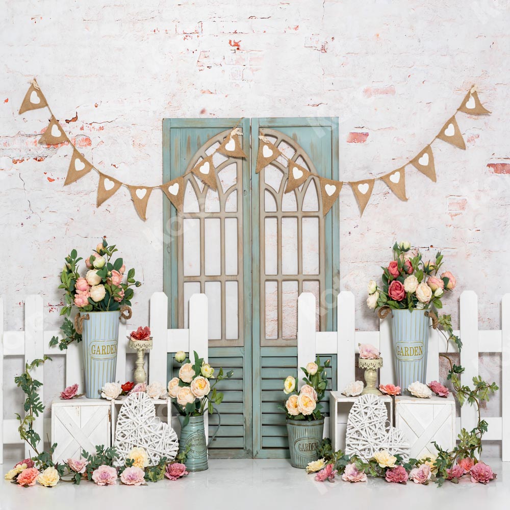 Kate Spring/Easter Backdrop Flower House Designed by Emetselch - Kate Backdrop AU