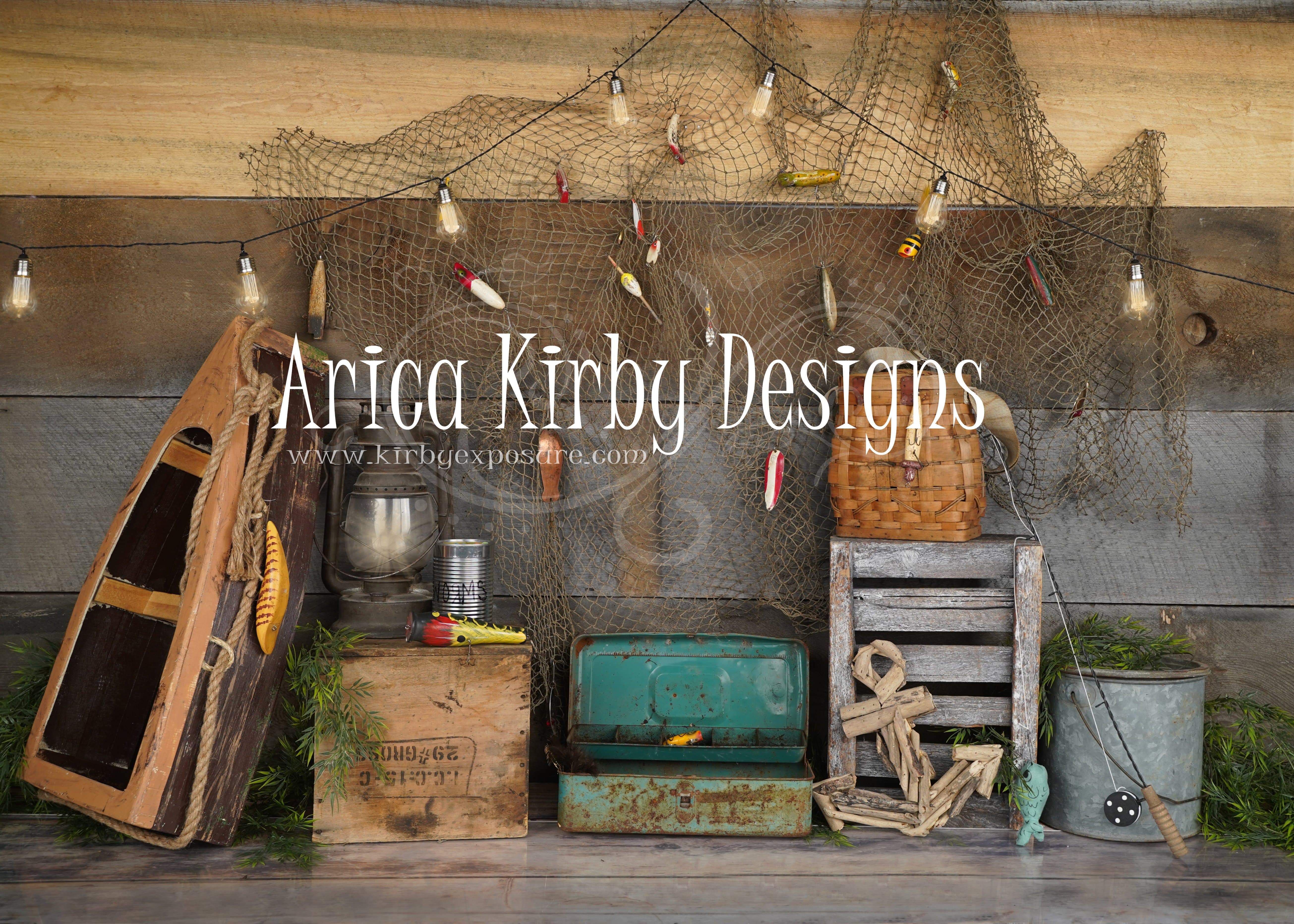 Kate Go Fishing Children Backdrop for Photography Designed By Arica Kirby - Kate Backdrop AU