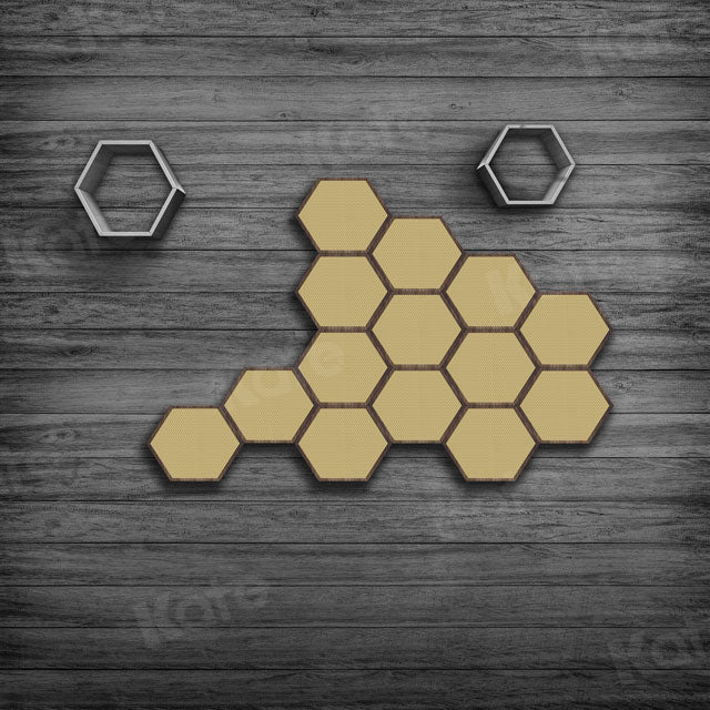 Kate Honeycomb Birthday Wood Backdrop Designed By JS Photography - Kate Backdrop AU