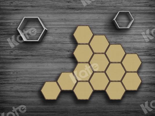 Kate Honeycomb Birthday Wood Backdrop Designed By JS Photography - Kate Backdrop AU