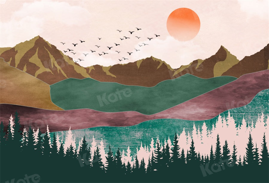 Kate Fine Art Forest Sunset Backdrop Designed By JS Photography - Kate Backdrop AU